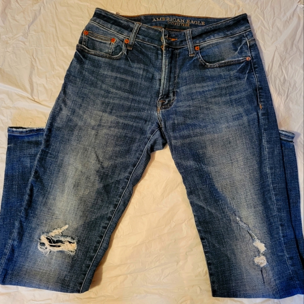 American Eagle Outfitters Slim Straight Blue Jeans Size 29x30